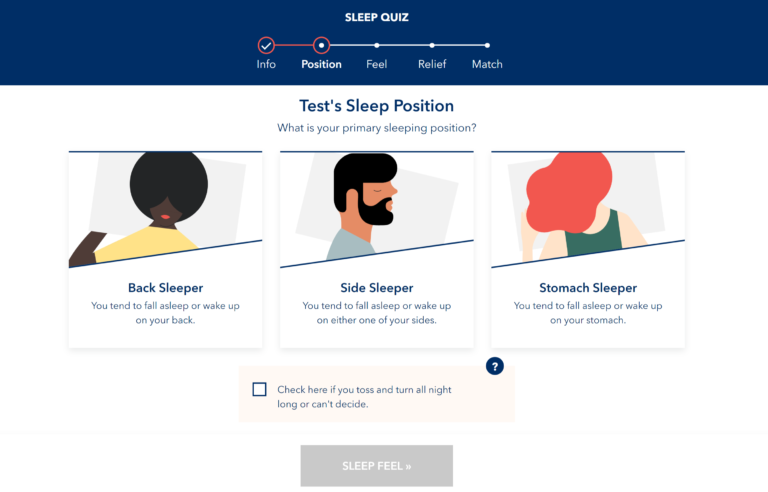 Step 3: What is your sleep position?