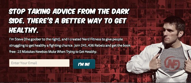 Humor in email marketing - Nerd Fitness