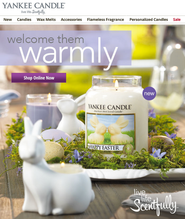 Easter email campaign inspiration - Yankee Candle1