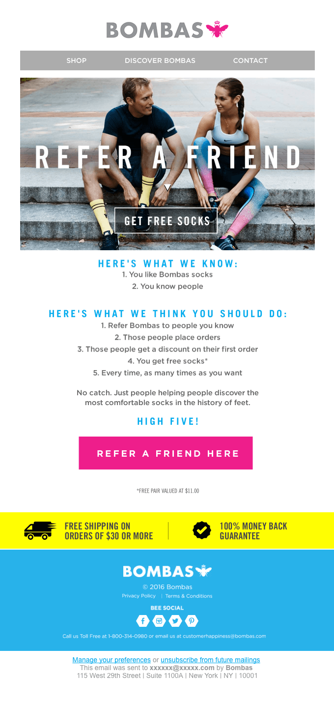 Bombas - Post-Purchase emails