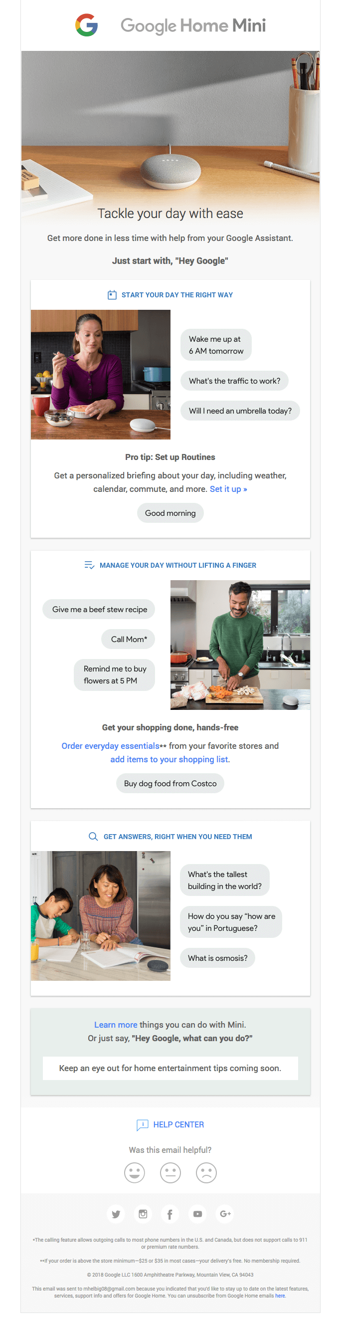 Google - Post-purchase email