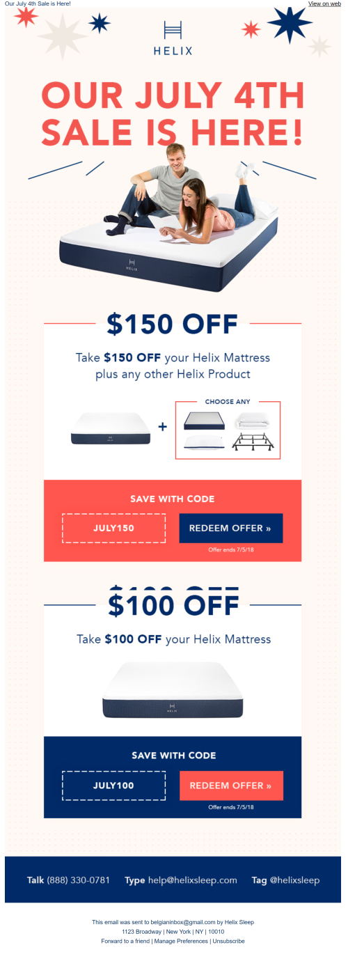 4th of July Sale – email 1 4th of July Sale - email 1