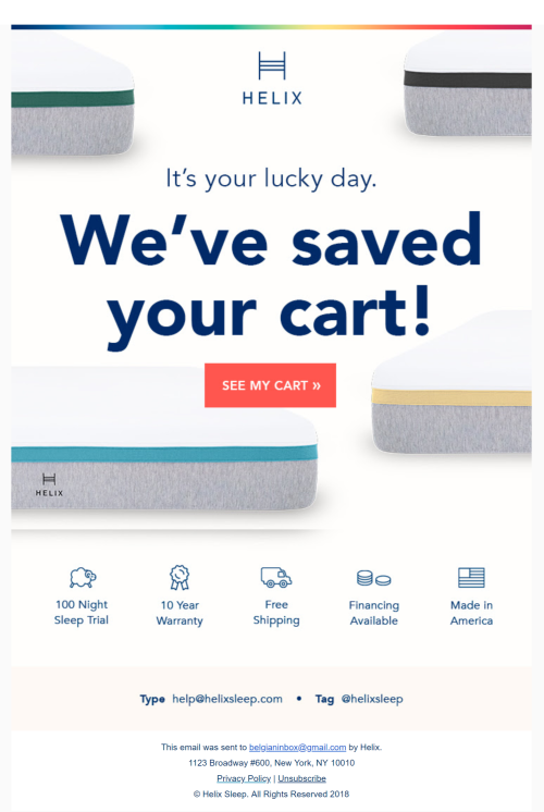 Shopping Cart Abandonment – email 1 Shopping Cart Abandonment - email 1