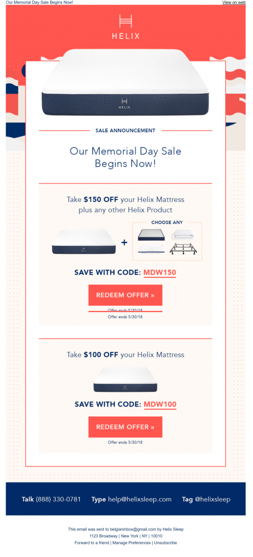 Memorial Day Sale – email 1 Memorial Day Sale - email 1