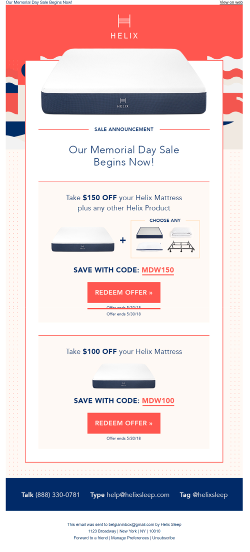 Memorial Day Sale – email 1 Memorial Day Sale - email 1