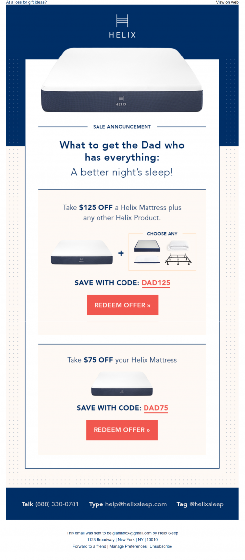 father's day mattress sale