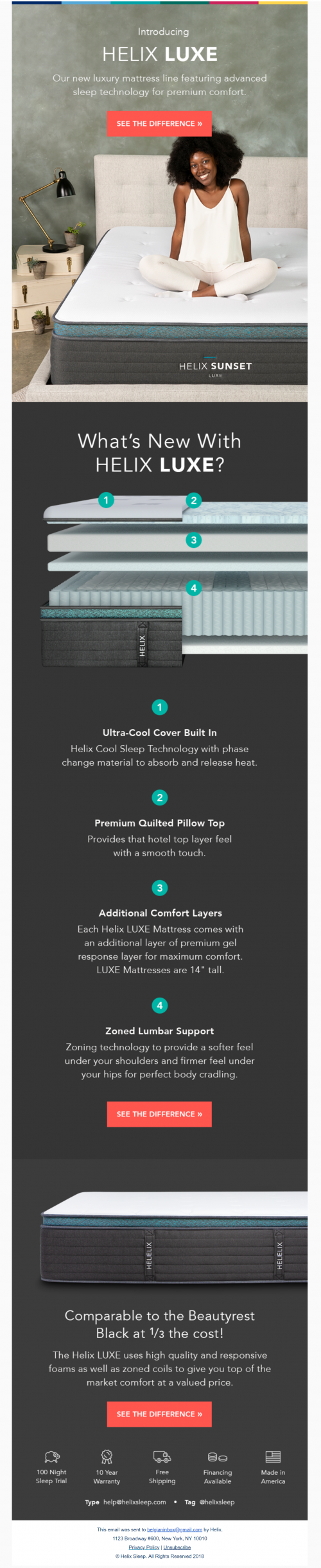 Product launch email – Luxe Product launch email - Luxe
